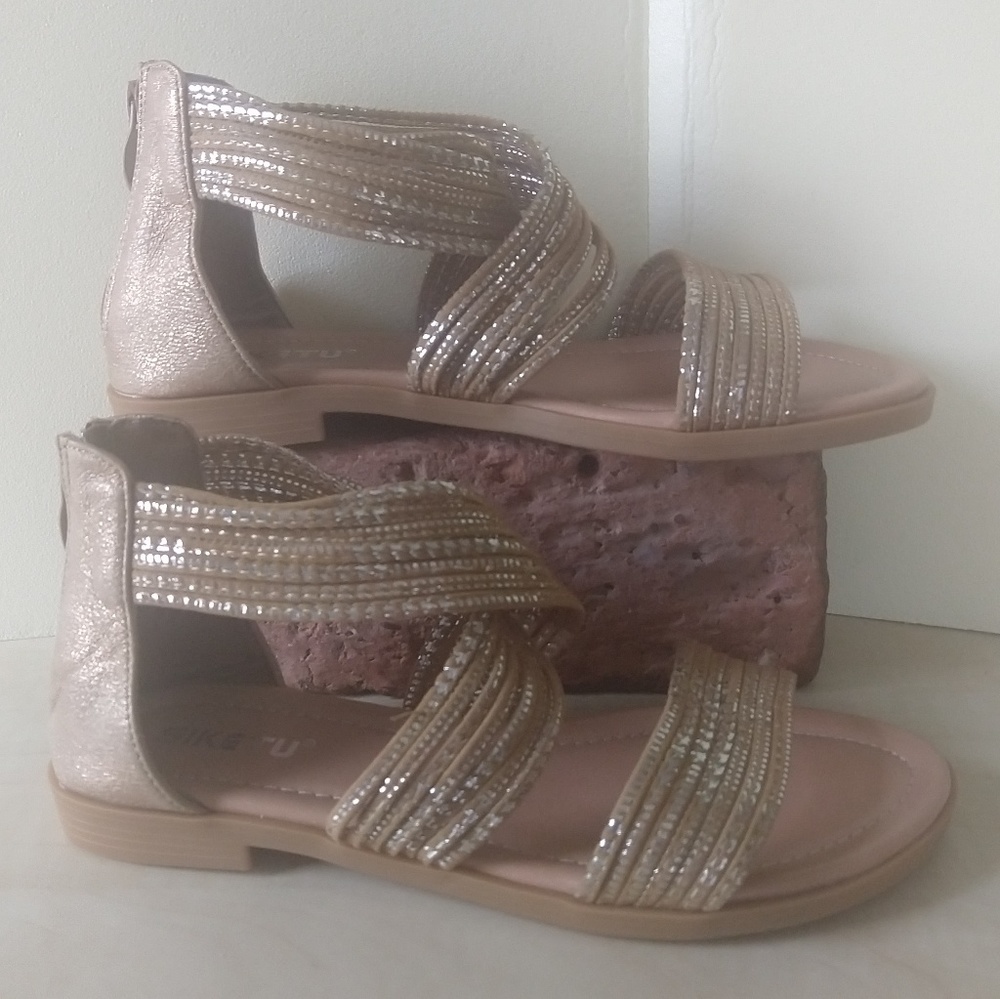 Strappy Open Toe Sandals Retro Style VSCO - Picture 8 of 8